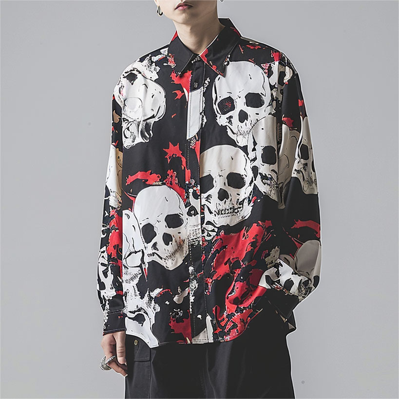 Men's Classic Skull Print Shirt