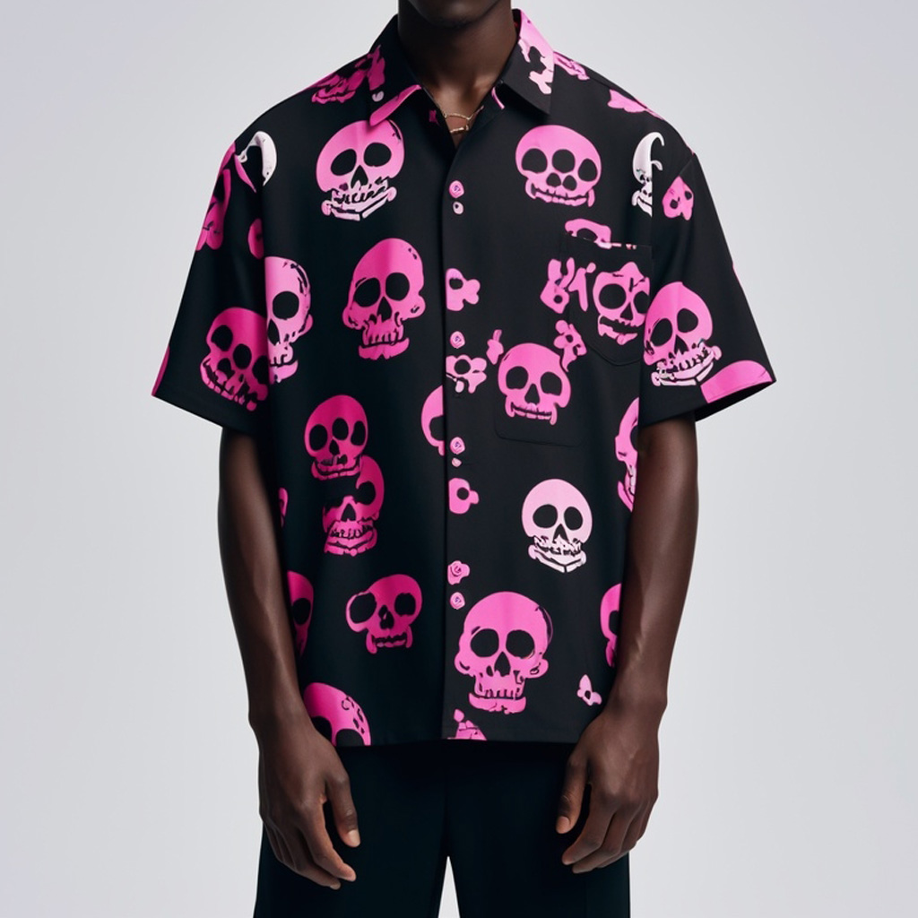 Men's Classic Skull Print Shirt
