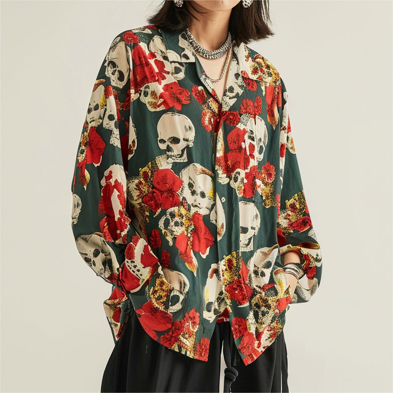 Women's Classic Skull Print Shirt