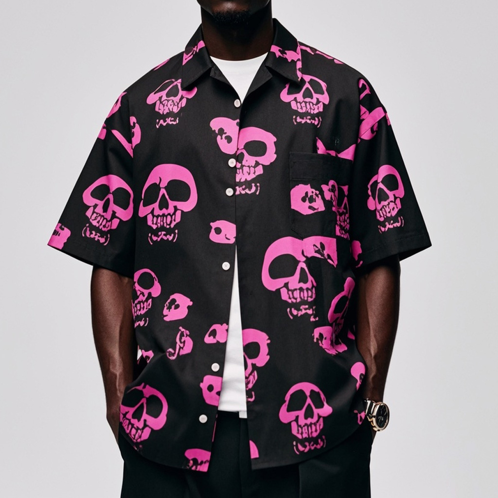 Men's Classic Skull Print Shirt