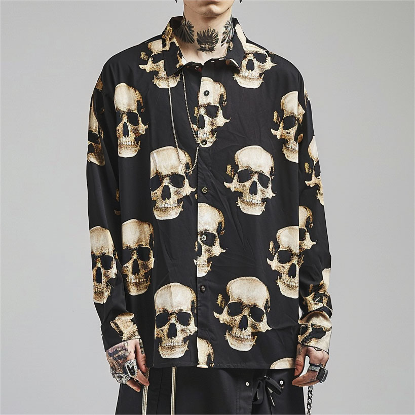 Men's Classic Skull Print Shirt