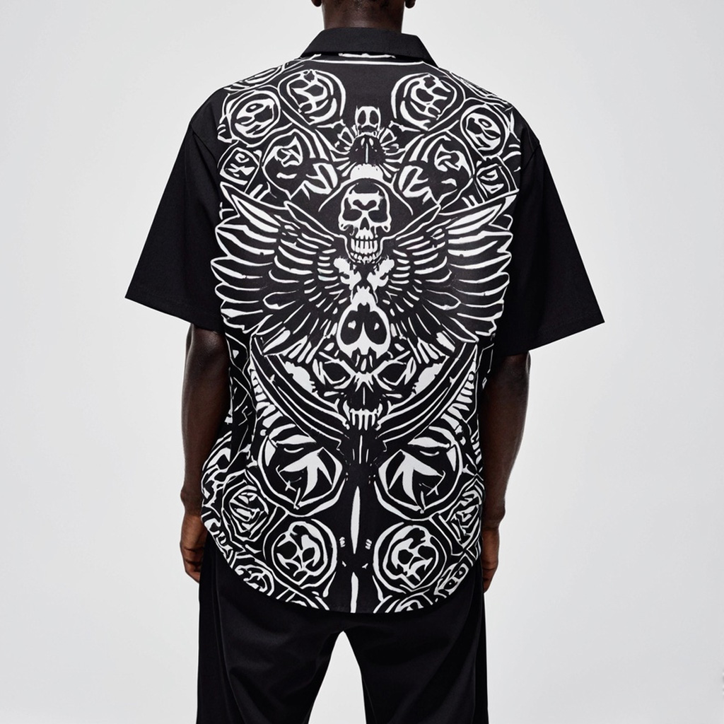Men's Classic Skull Print Shirt