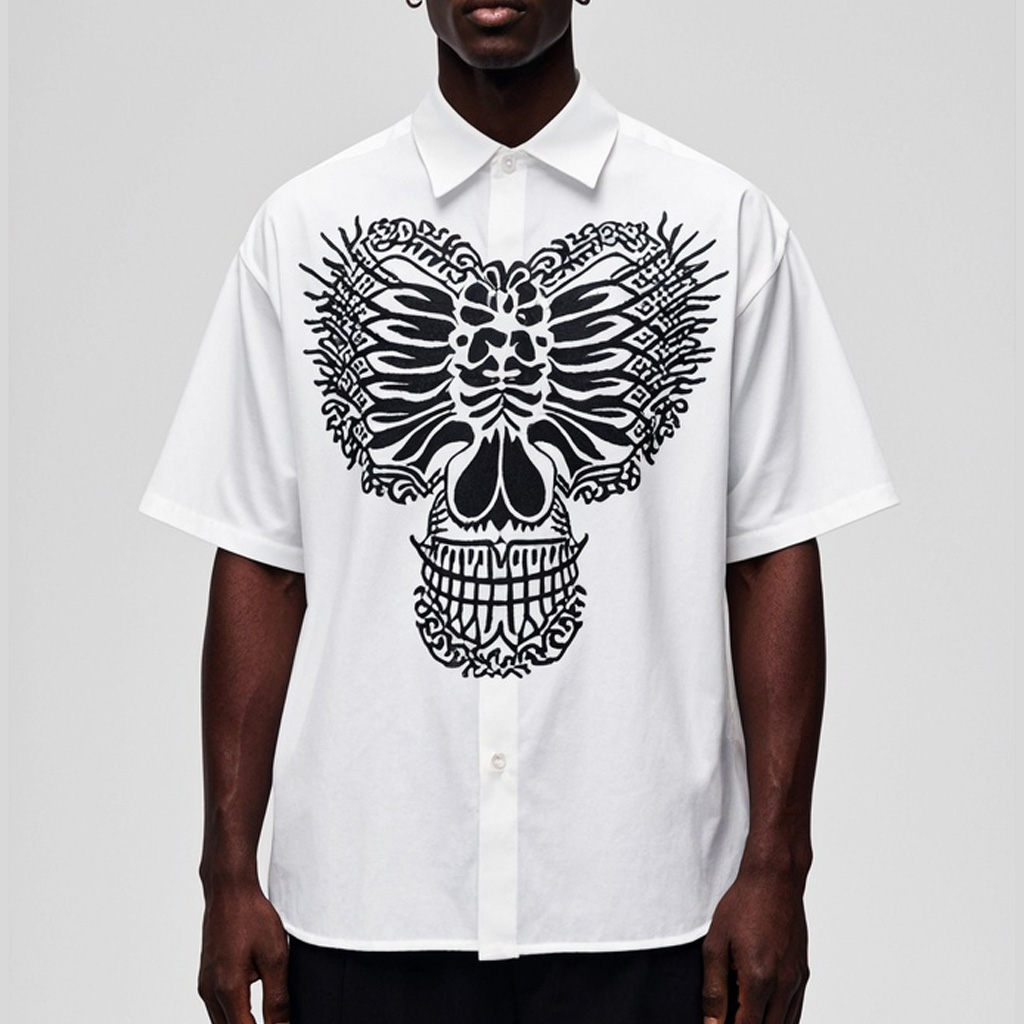 Men's Classic Skull Print Shirt