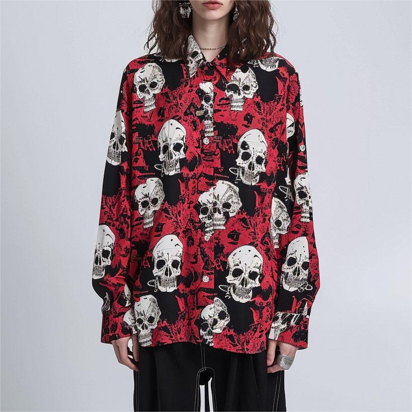 Men's Classic Skull Print Shirt