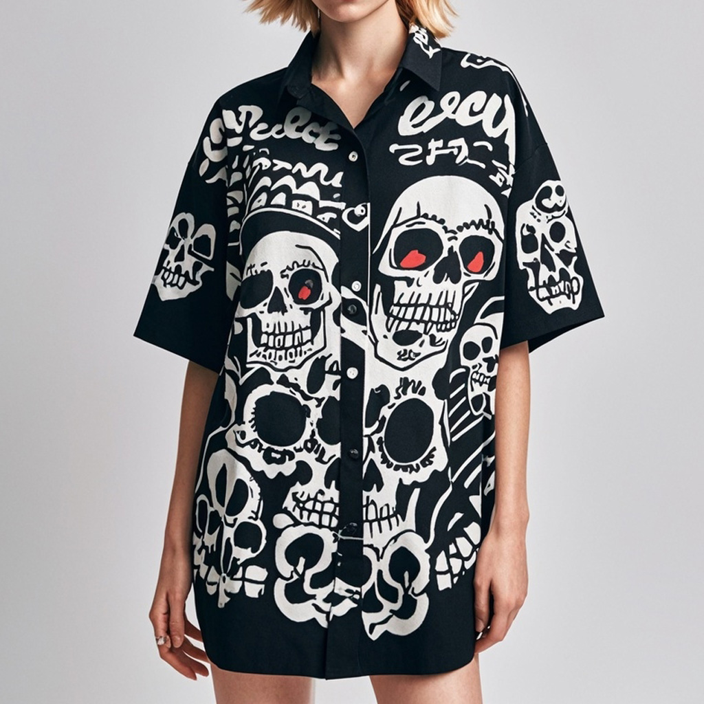 Women's Classic Skull Print Shirt