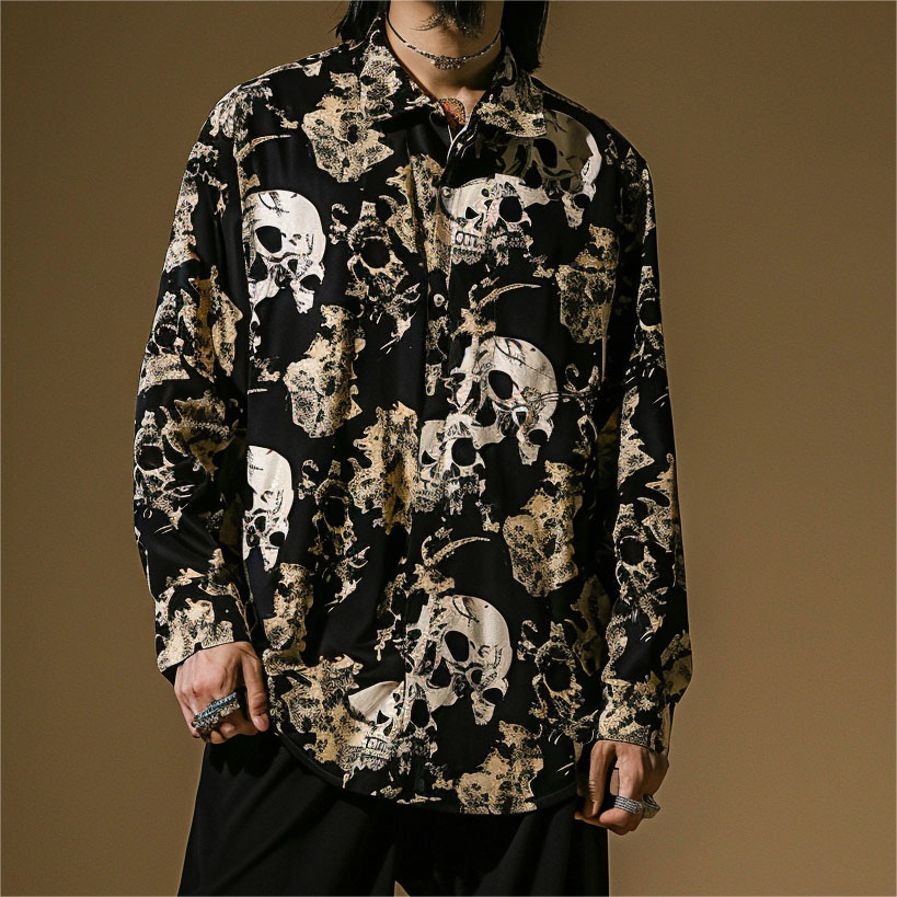 Men's Classic Skull Print Shirt