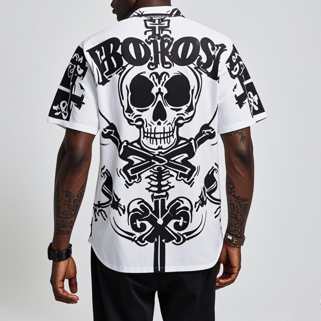 Men's Classic Skull Print Shirt