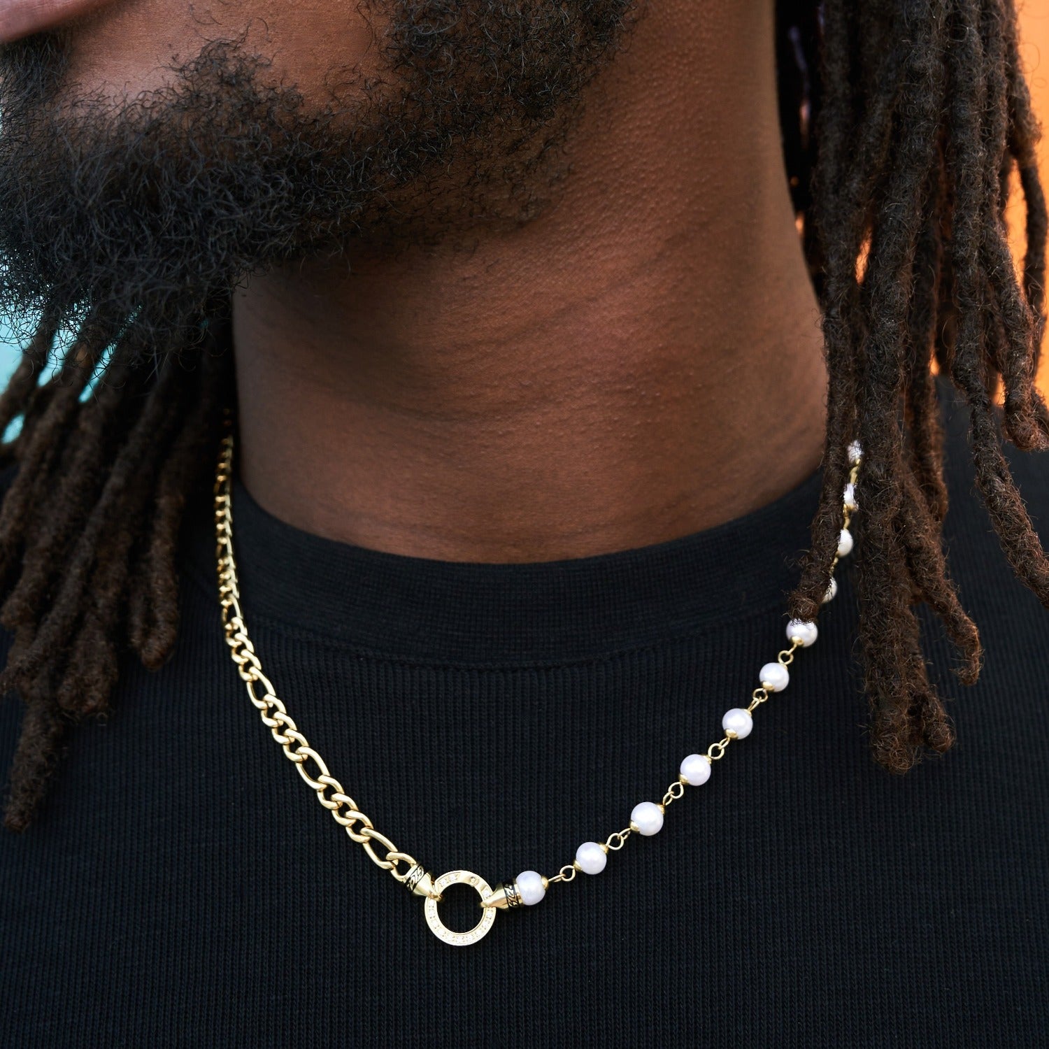 Figaro Link + Pearl Chain