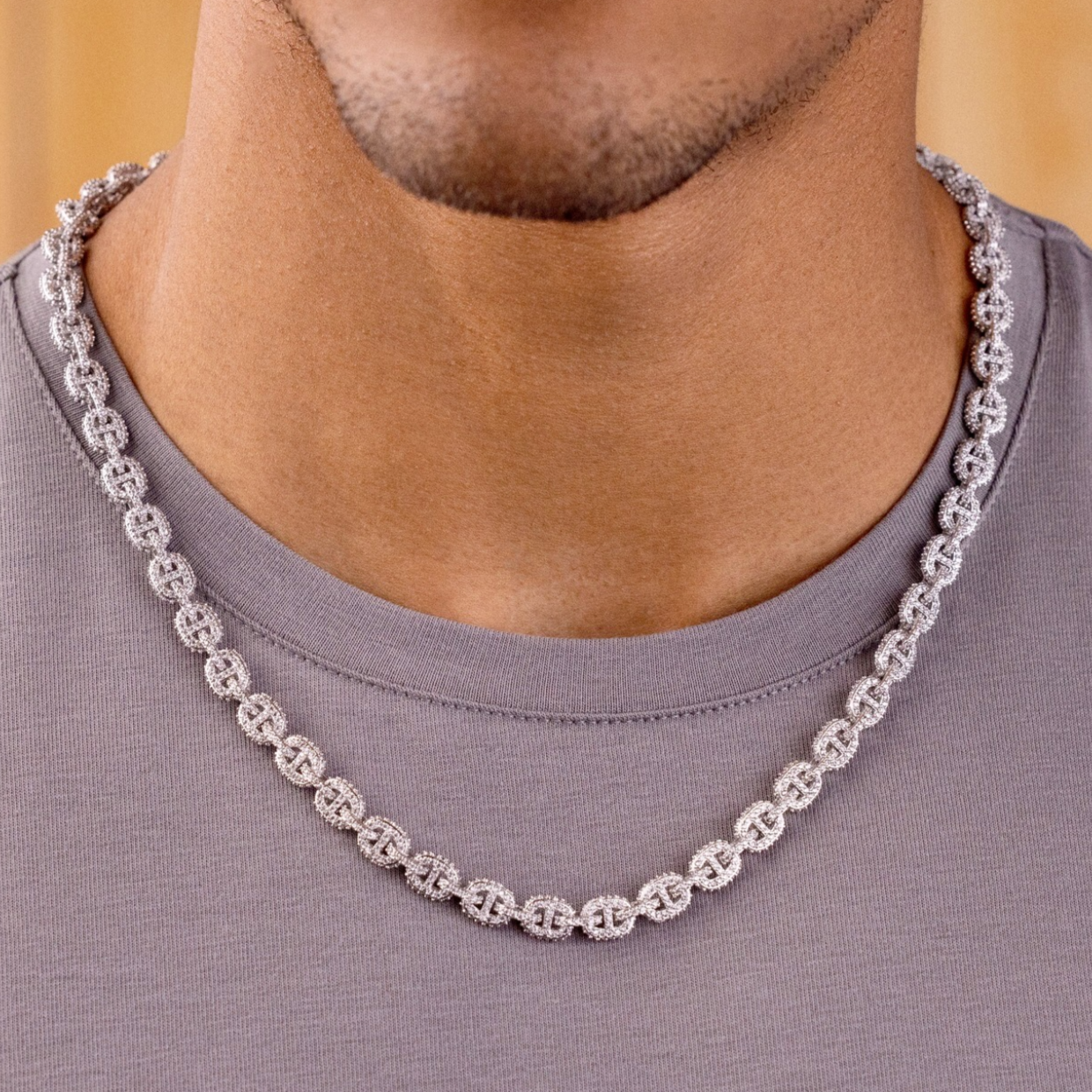 Micro Valentina Chain in White Gold