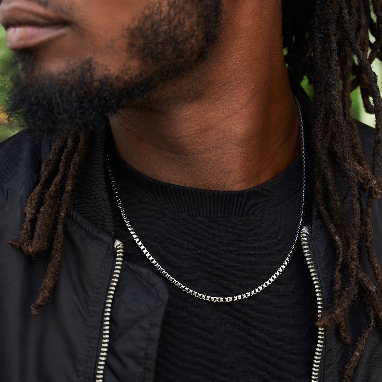 Box Chain in White Gold - 3mm