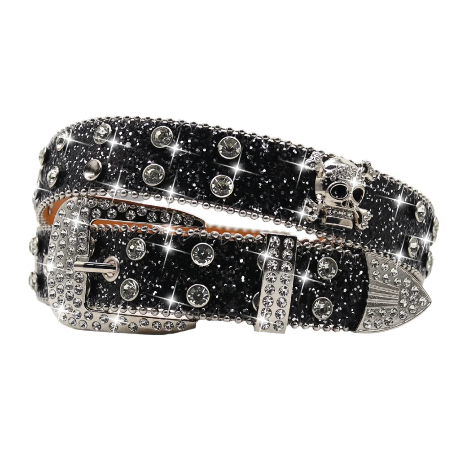 BLACK LUXURY STUDDED BELT