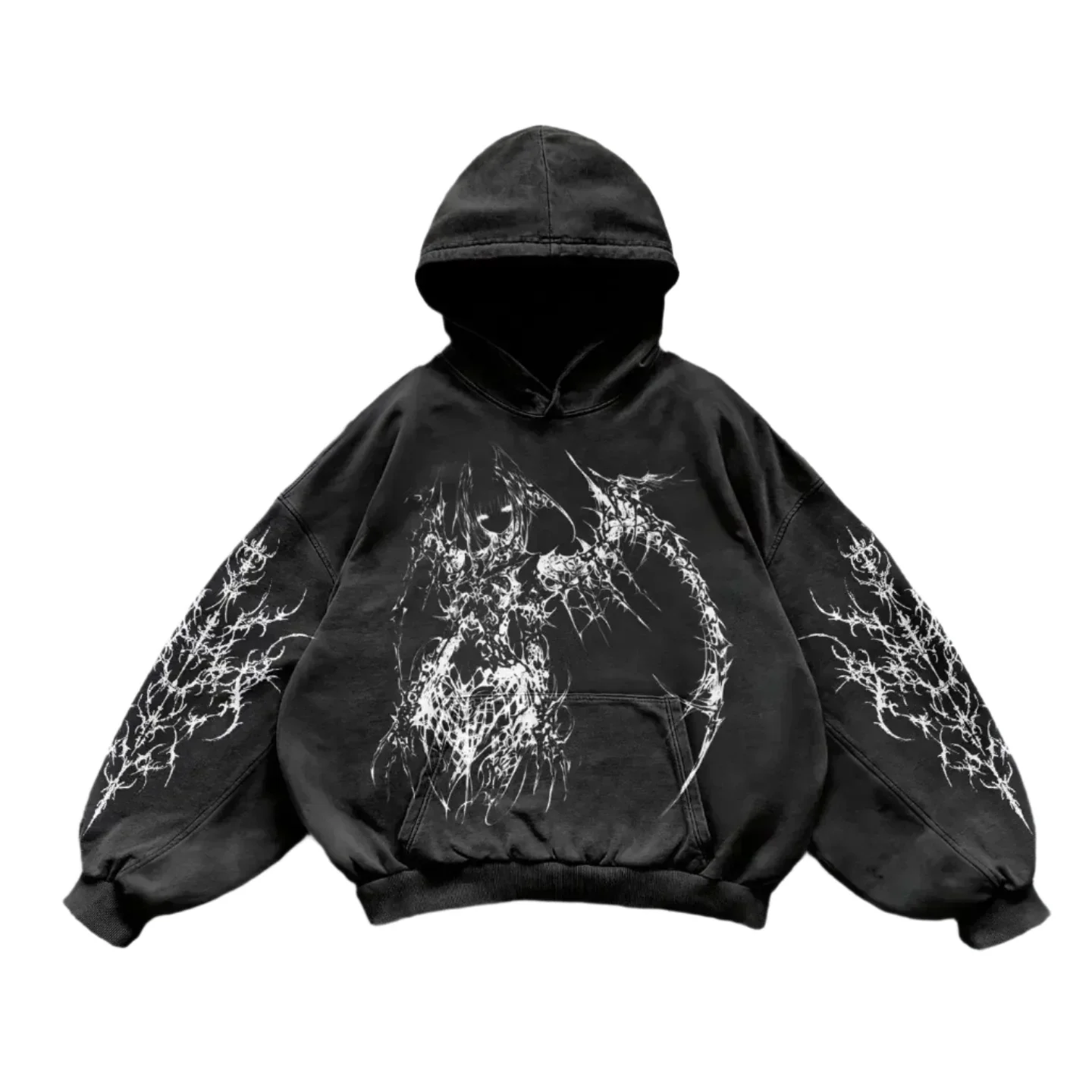 BLACK GRIM REAPER HOODIE