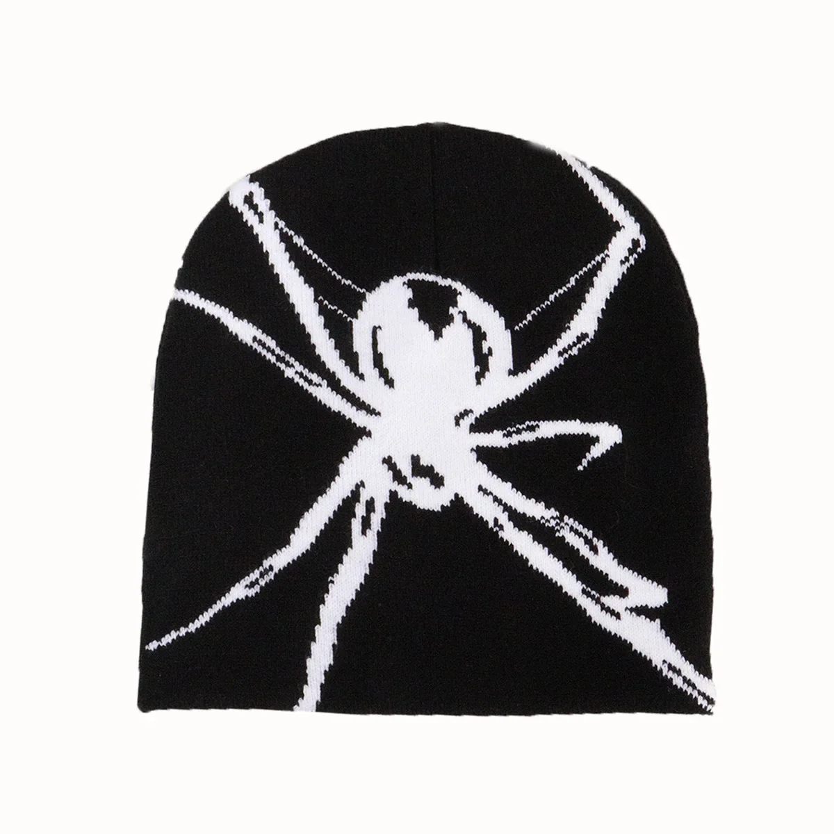 BLACK SPIDER BEANIE