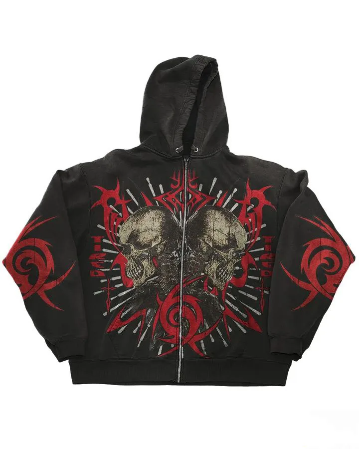SKULLS ZIP UP