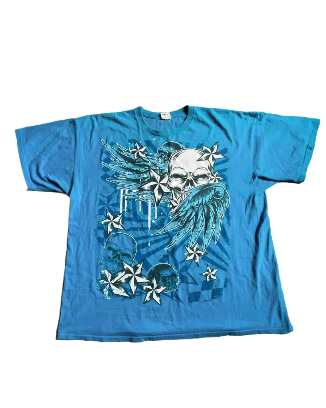 BLUE SHURIKEN SKULLS TEE