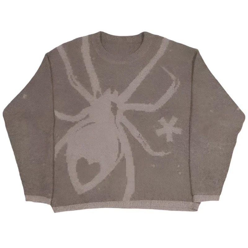 BEIGE SPIDER SWEATER