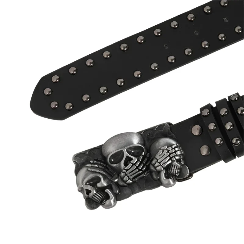 SKELETON HEADS BELT