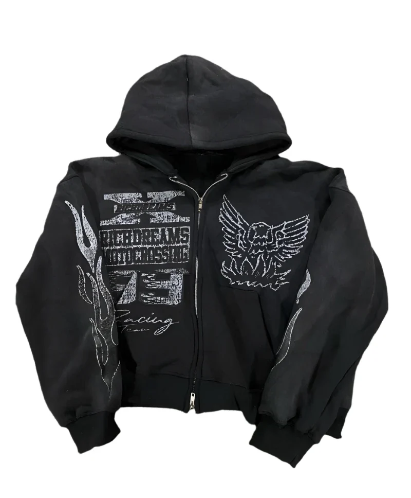 BLACK RICHDREAMS ZIP UP
