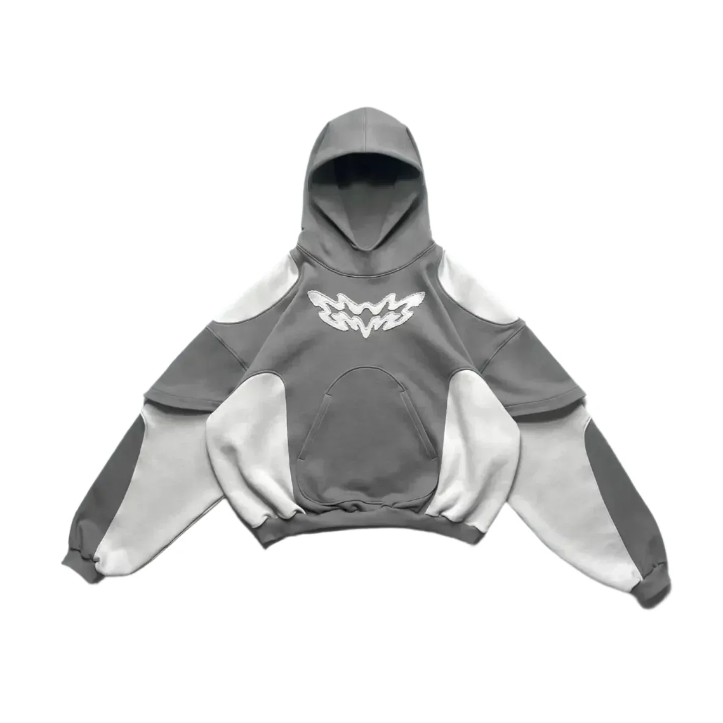 GREY GRAPHIC HOODIE