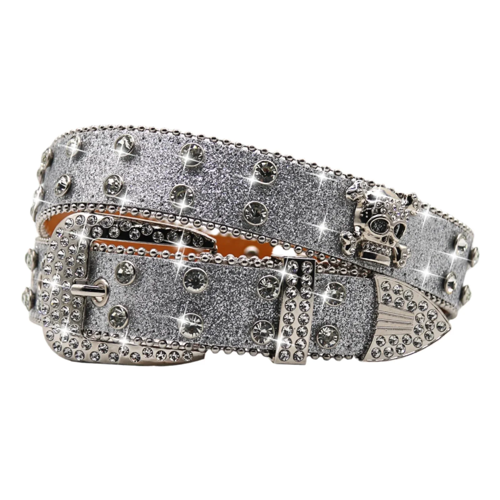 SILVER LUXURY STUDDED BELT
