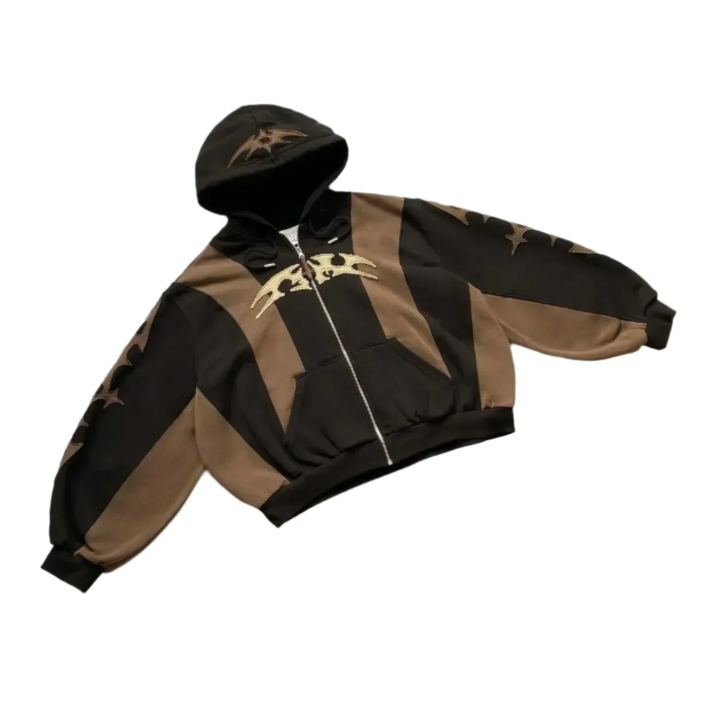 BROWN CURSED ZIP UP
