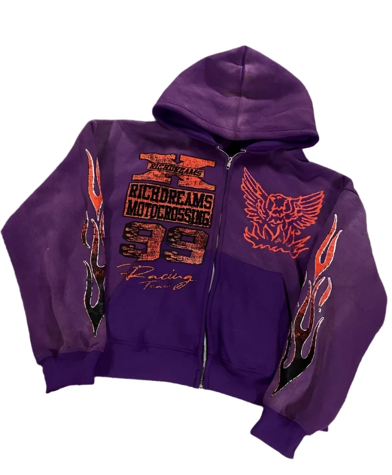 PURPLE RICH DREAMS ZIP UP