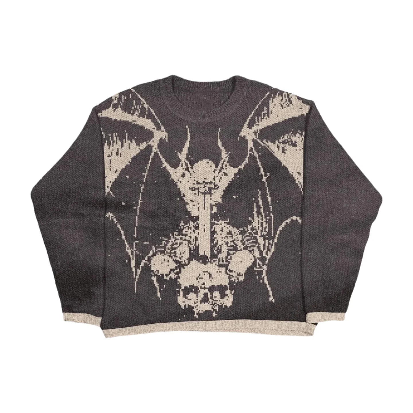 WINGED SKULL SWEATER