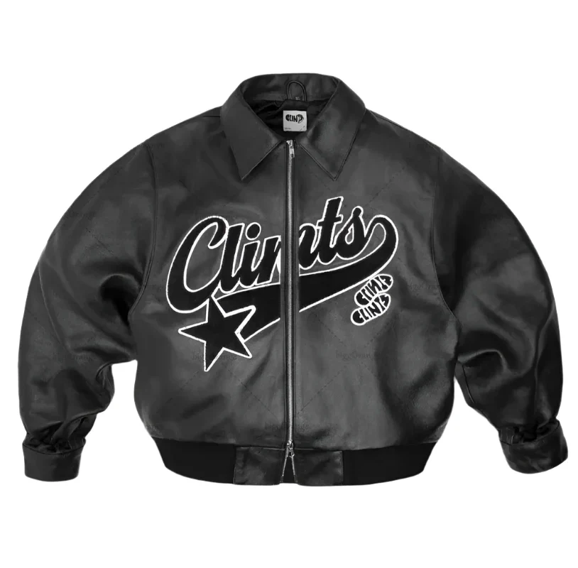 CLINTS LEATHER BOMBER JACKET