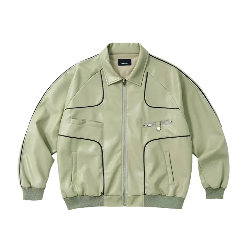 LIGHT GREEN BOMBER JACKET
