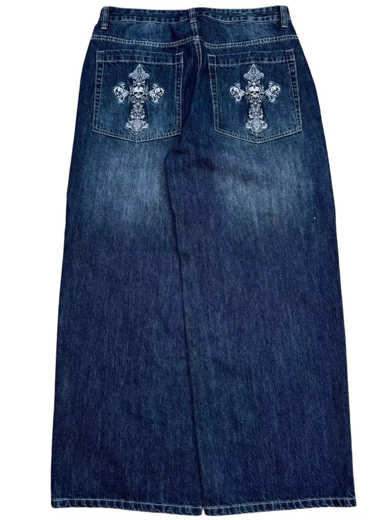 BLUE WASHED CRUCIFIX JEANS