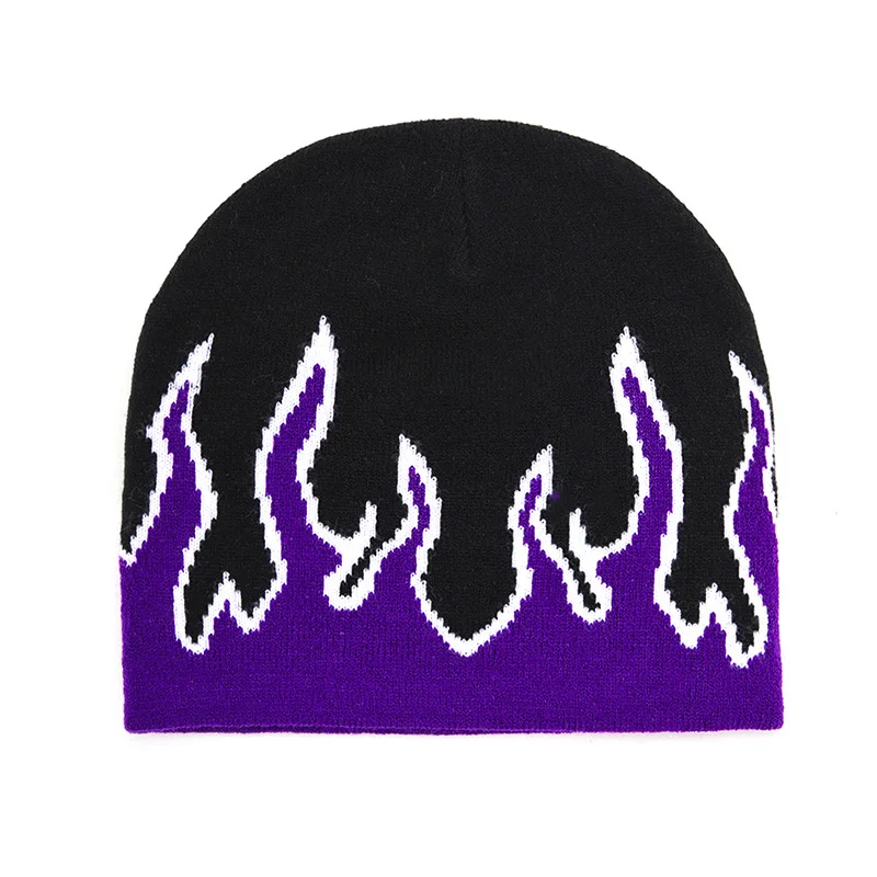 PURPLE FIRE BEANIE
