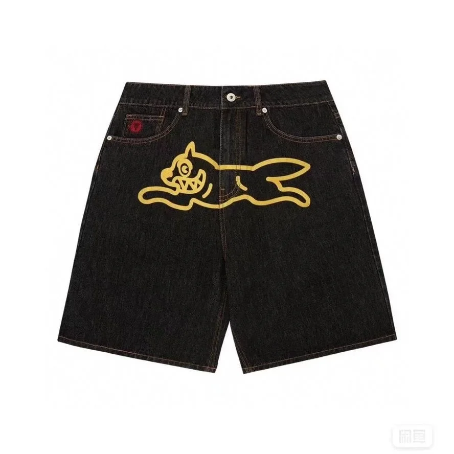 YELLOW GRAPHIC DOG JORTS