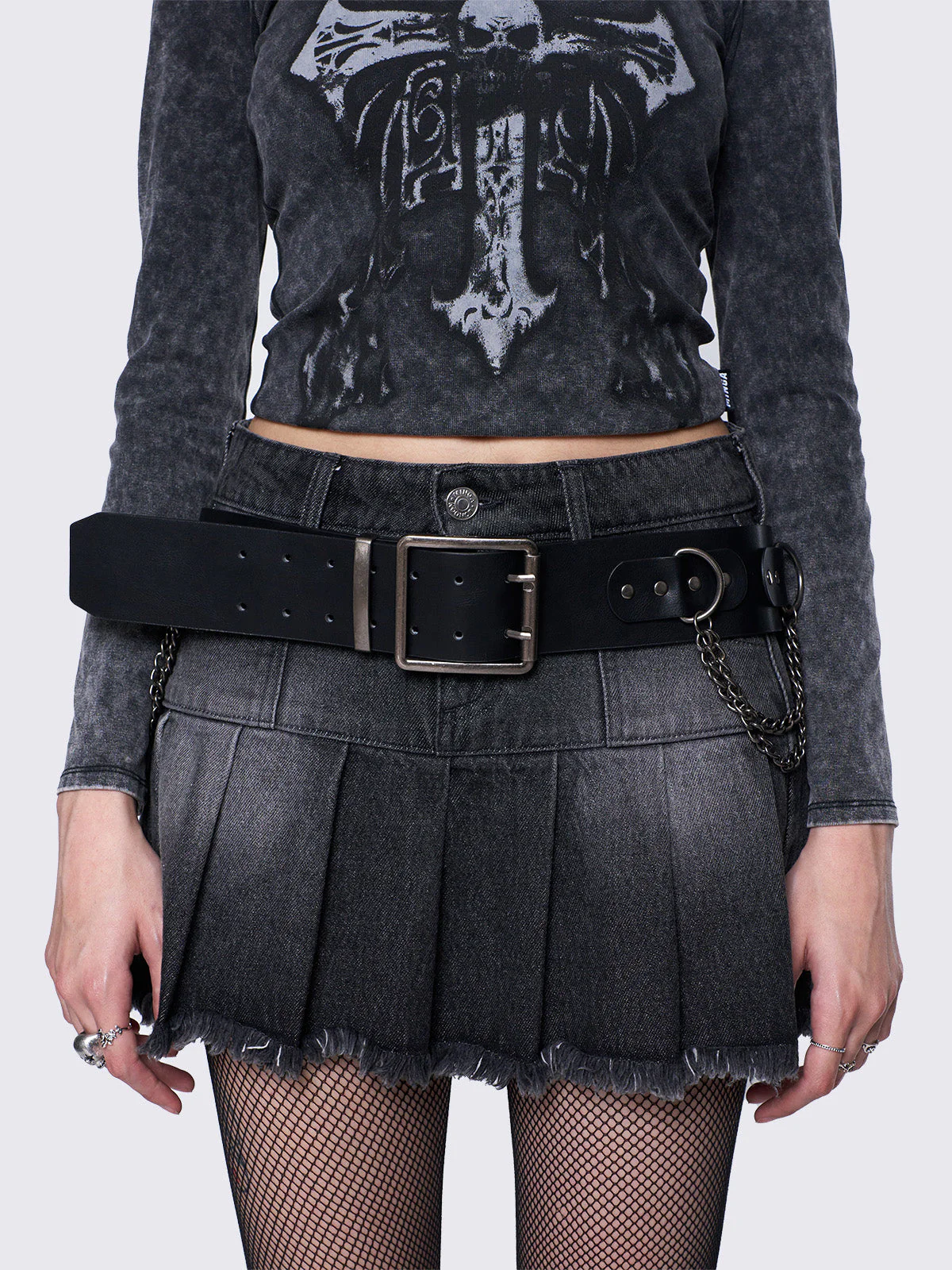 Minga Chained Studded Buckle Belt