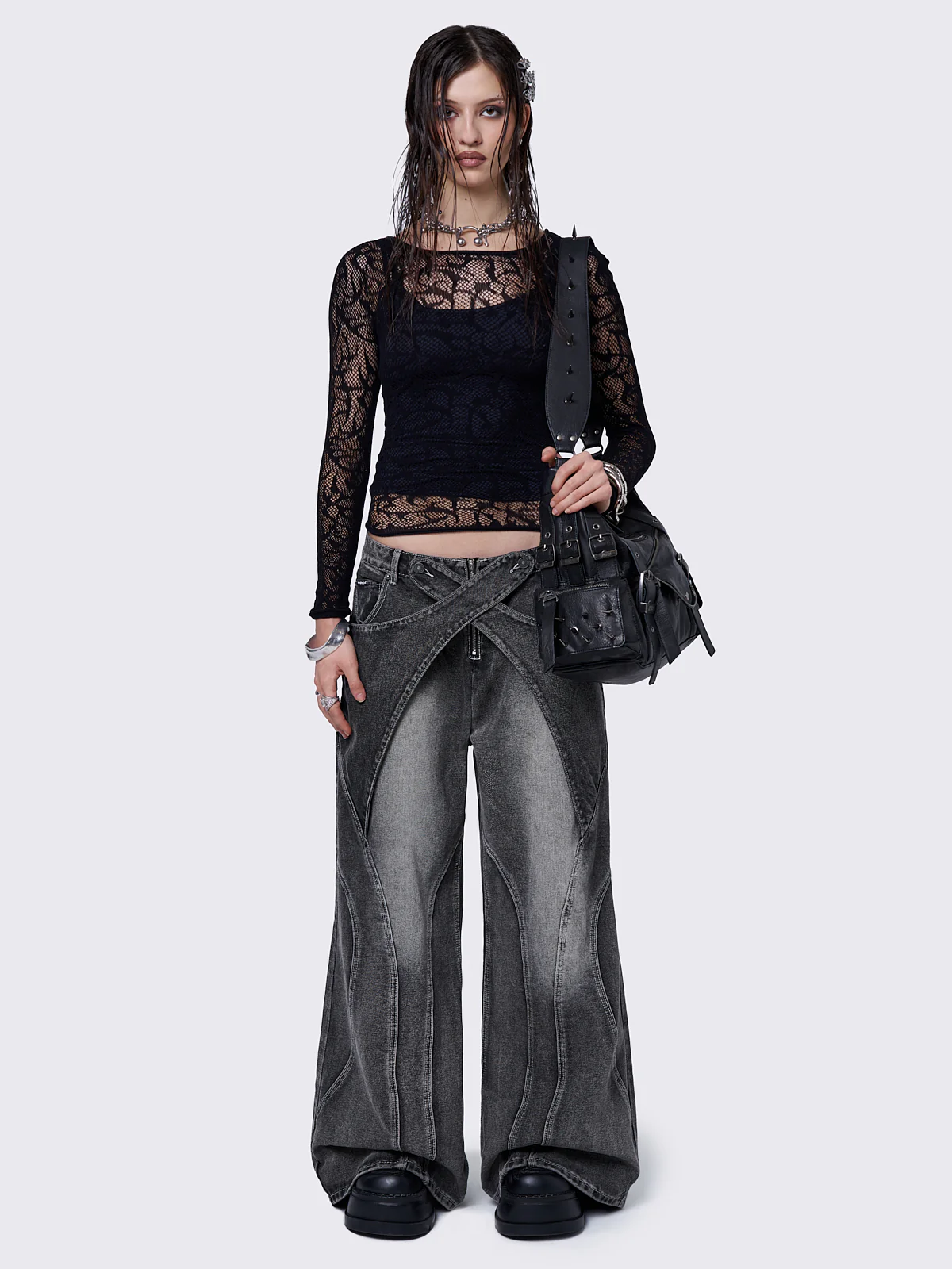 Minga Kim Black Baggy Jeans