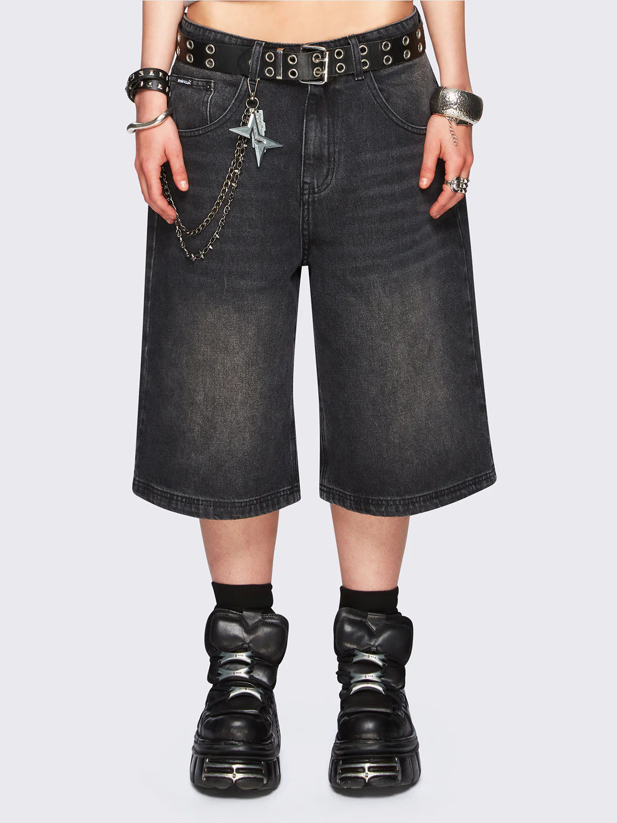 Minga Jen Black Washed Jorts