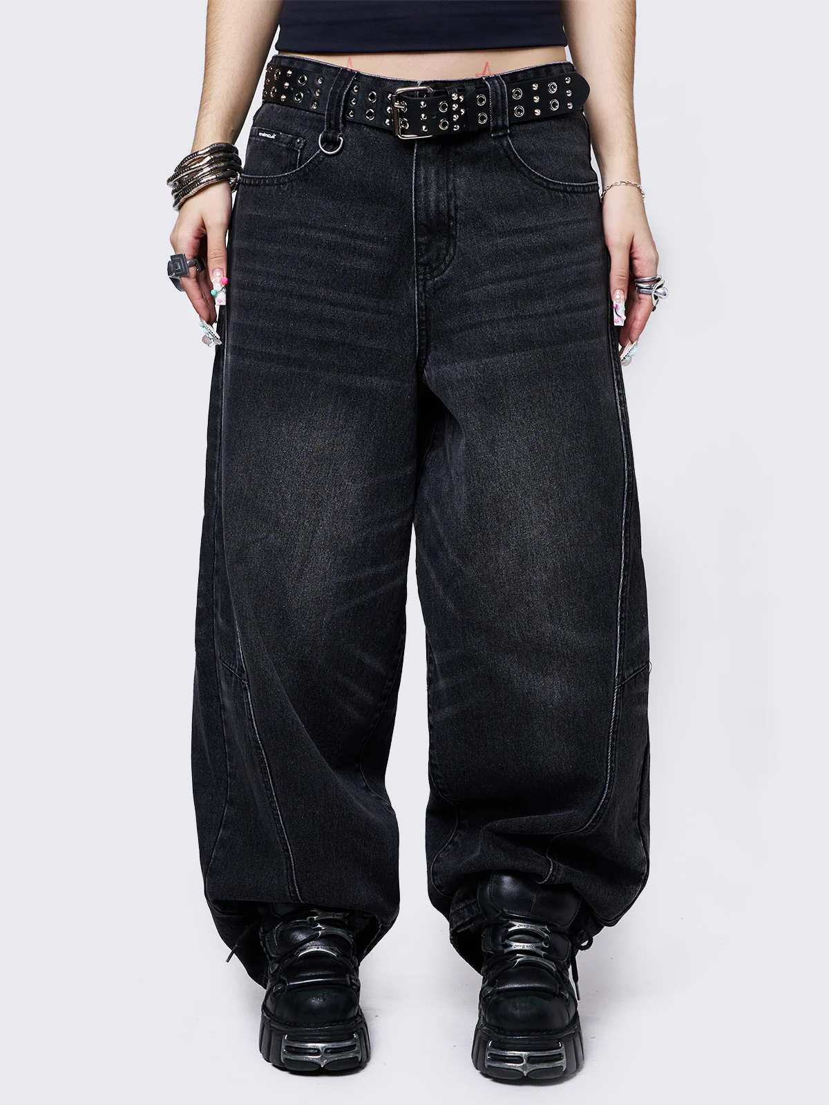 Minga Black Super Baggy Jeans