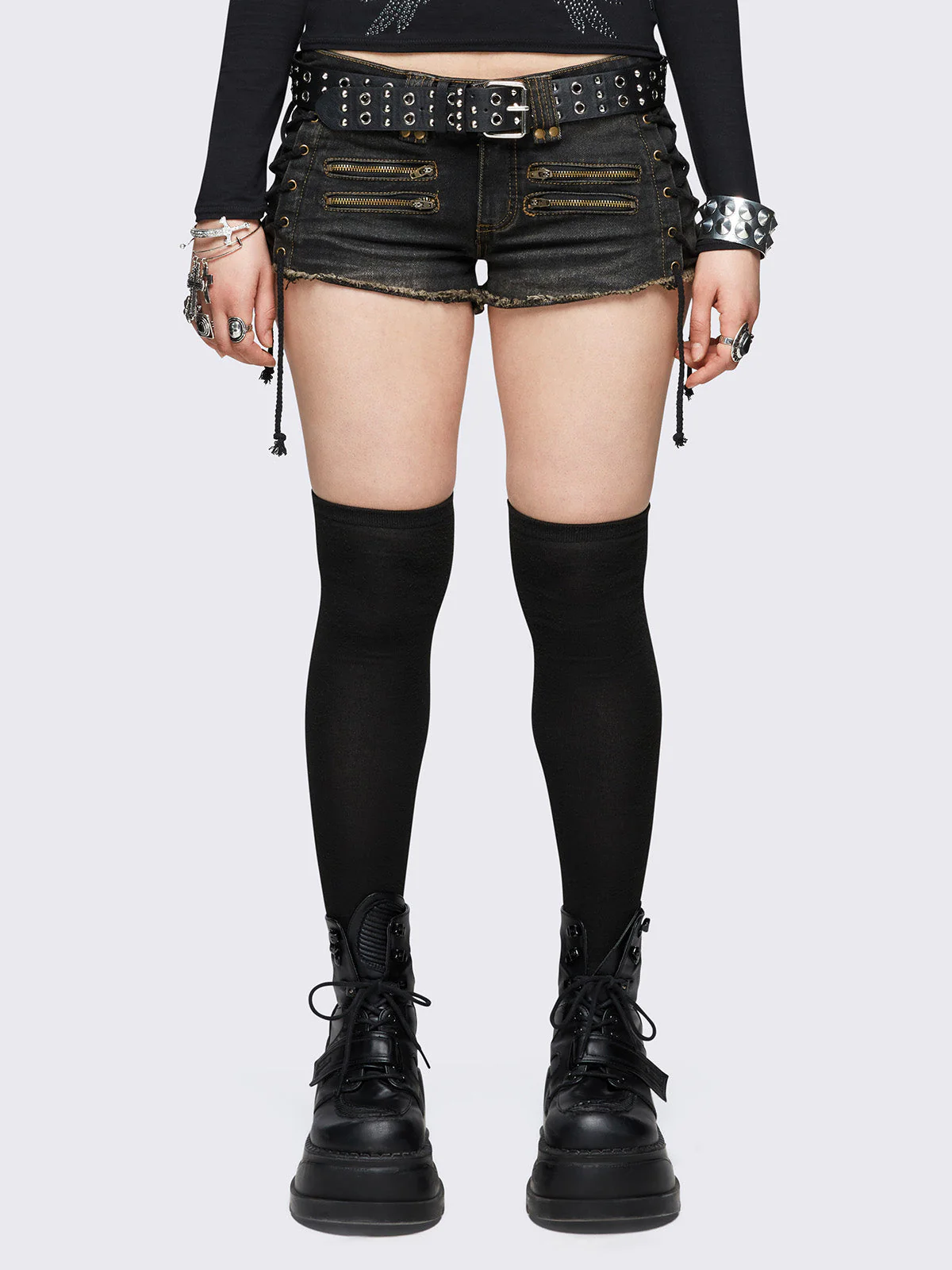 Minga Savage Denim Hot Pants