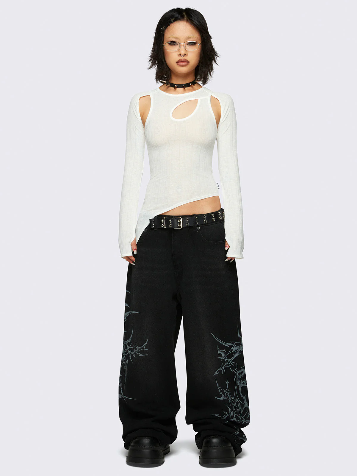 Minga Blaze Graphic Baggy Jeans