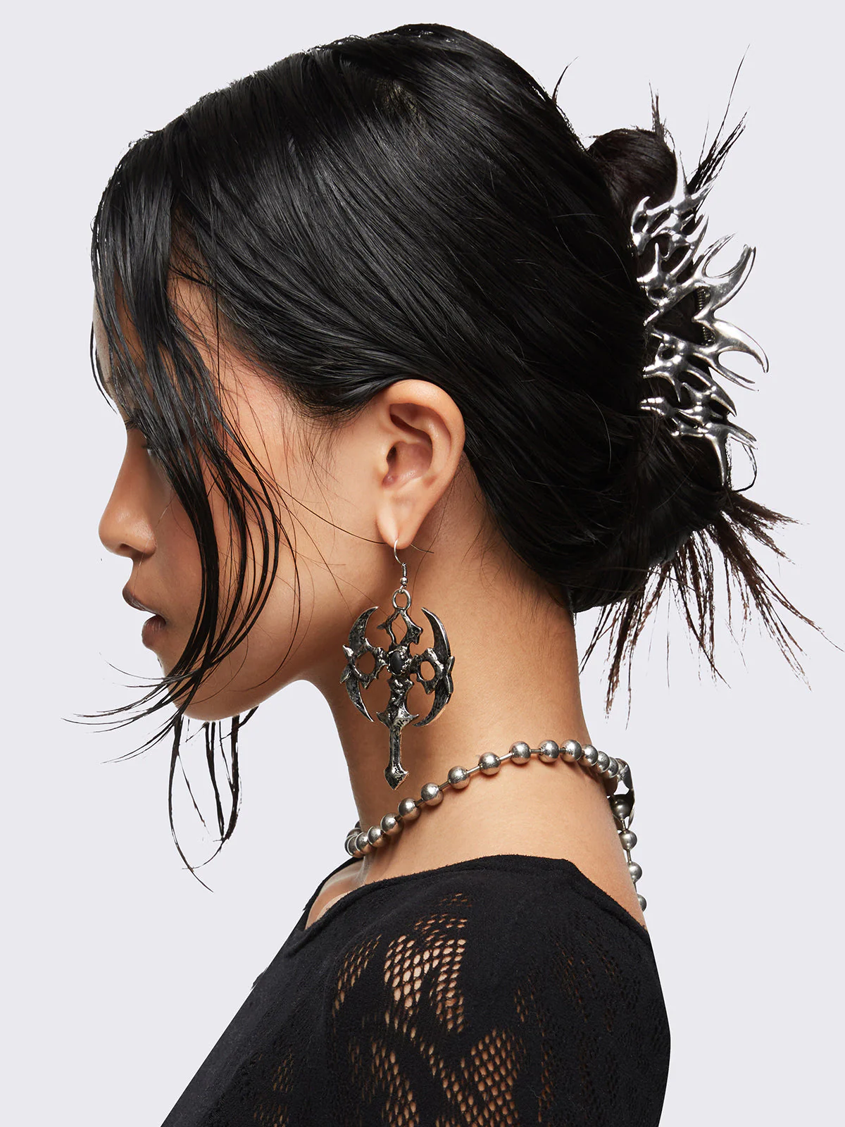 Minga Burning Heart Claw Clip