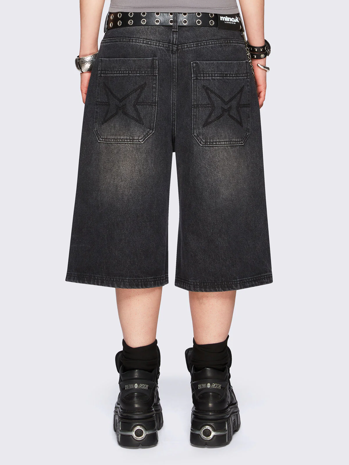 Minga Jen Black Washed Jorts