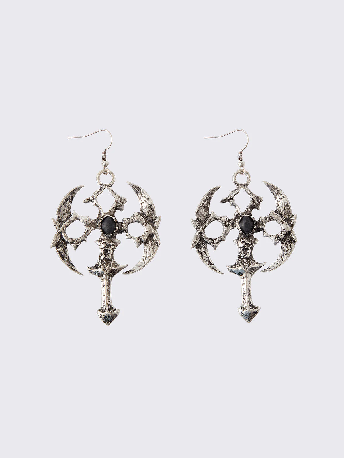 Minga Gothic Cross Earrings