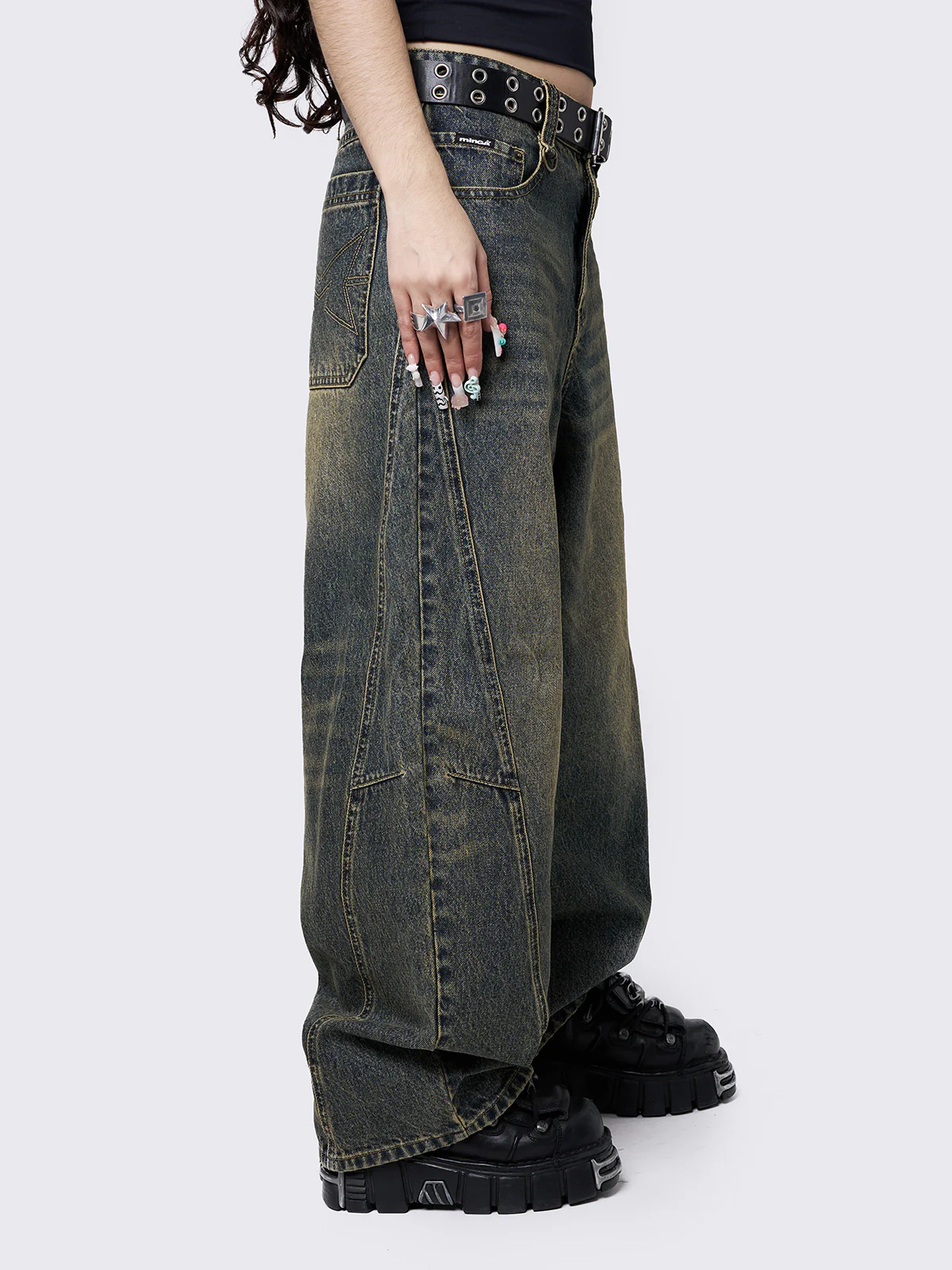 Minga Blue Super Baggy Jeans