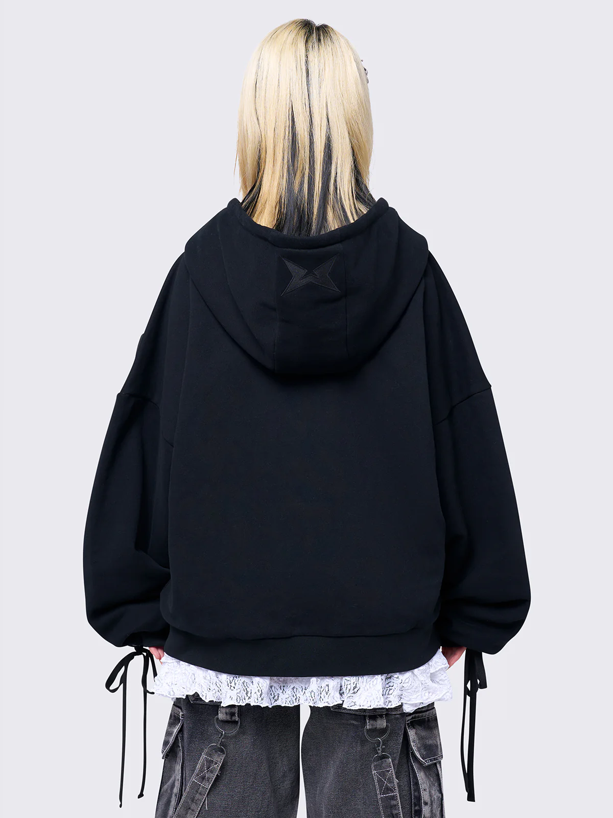 Minga Mia Black Zip Up Hoodie