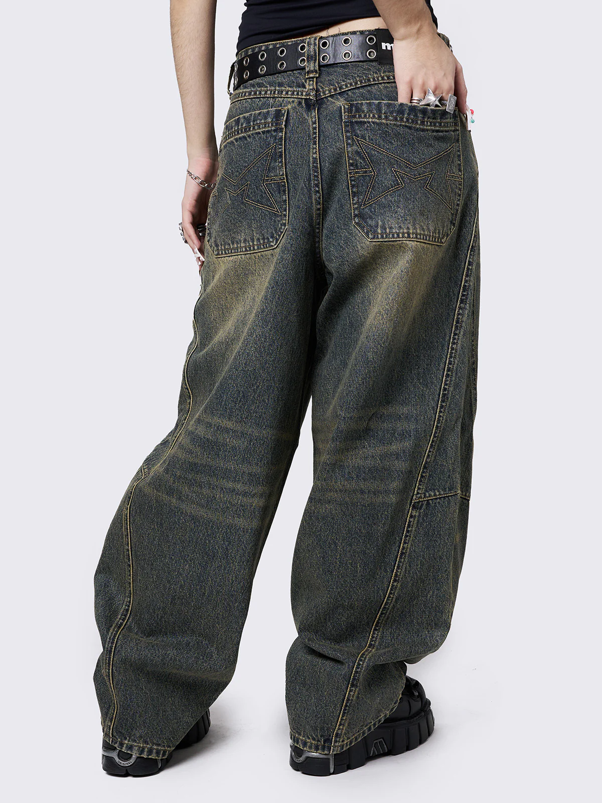Minga Blue Super Baggy Jeans