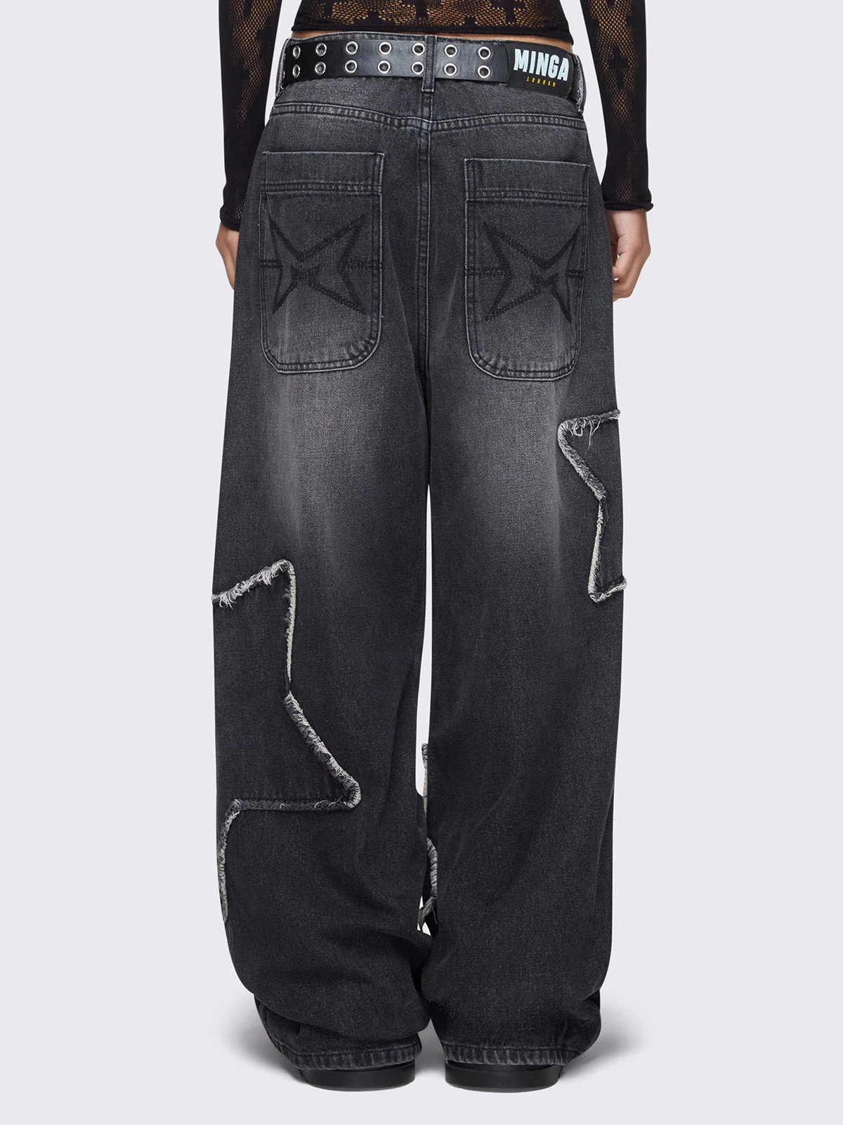 Minga Starburst Black Baggy Jeans