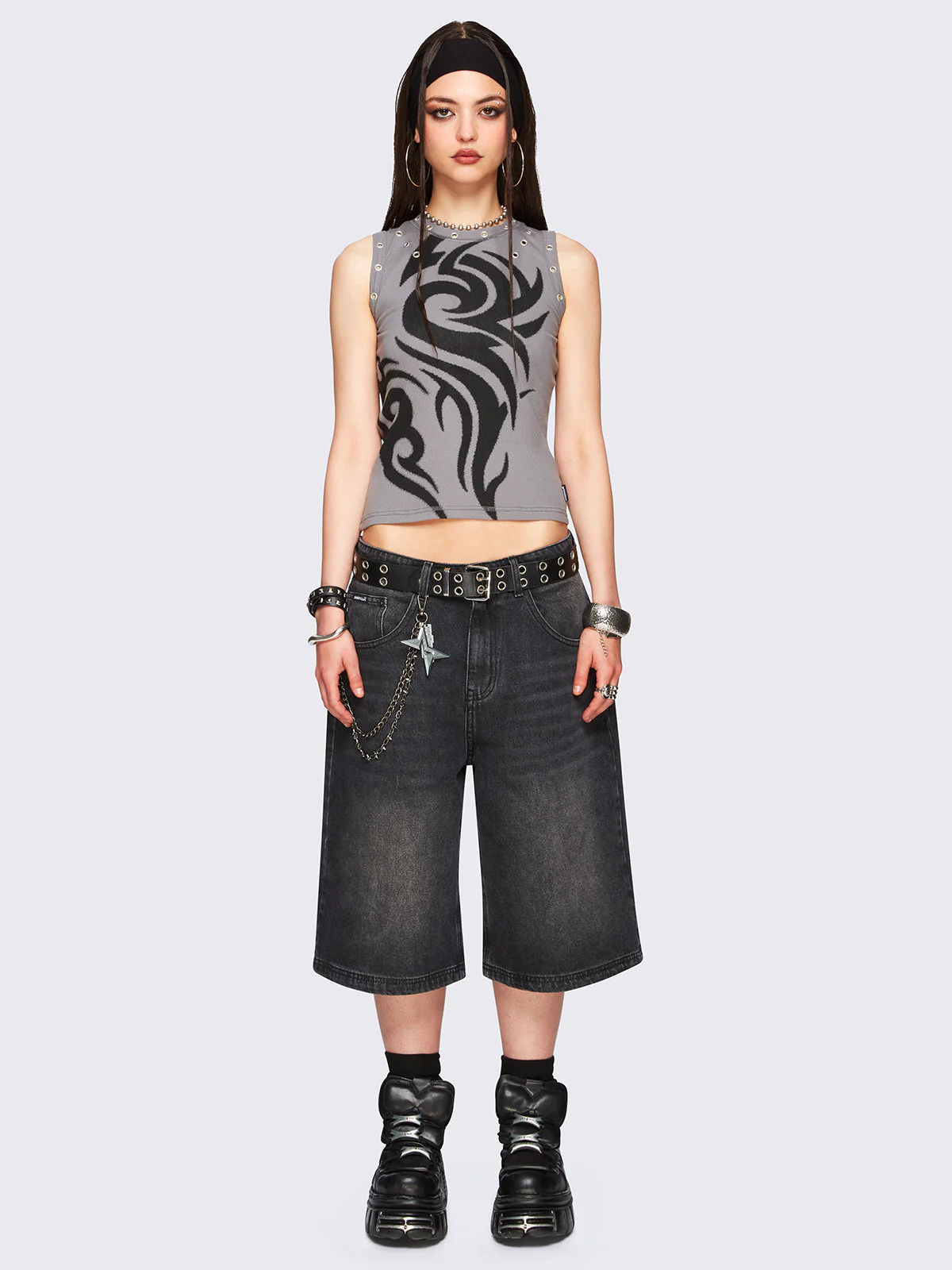 Minga Jen Black Washed Jorts