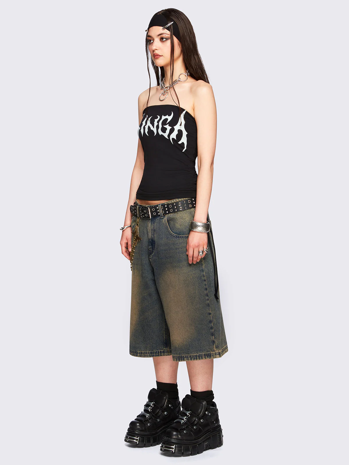 Minga Jen Blue Washed Jorts