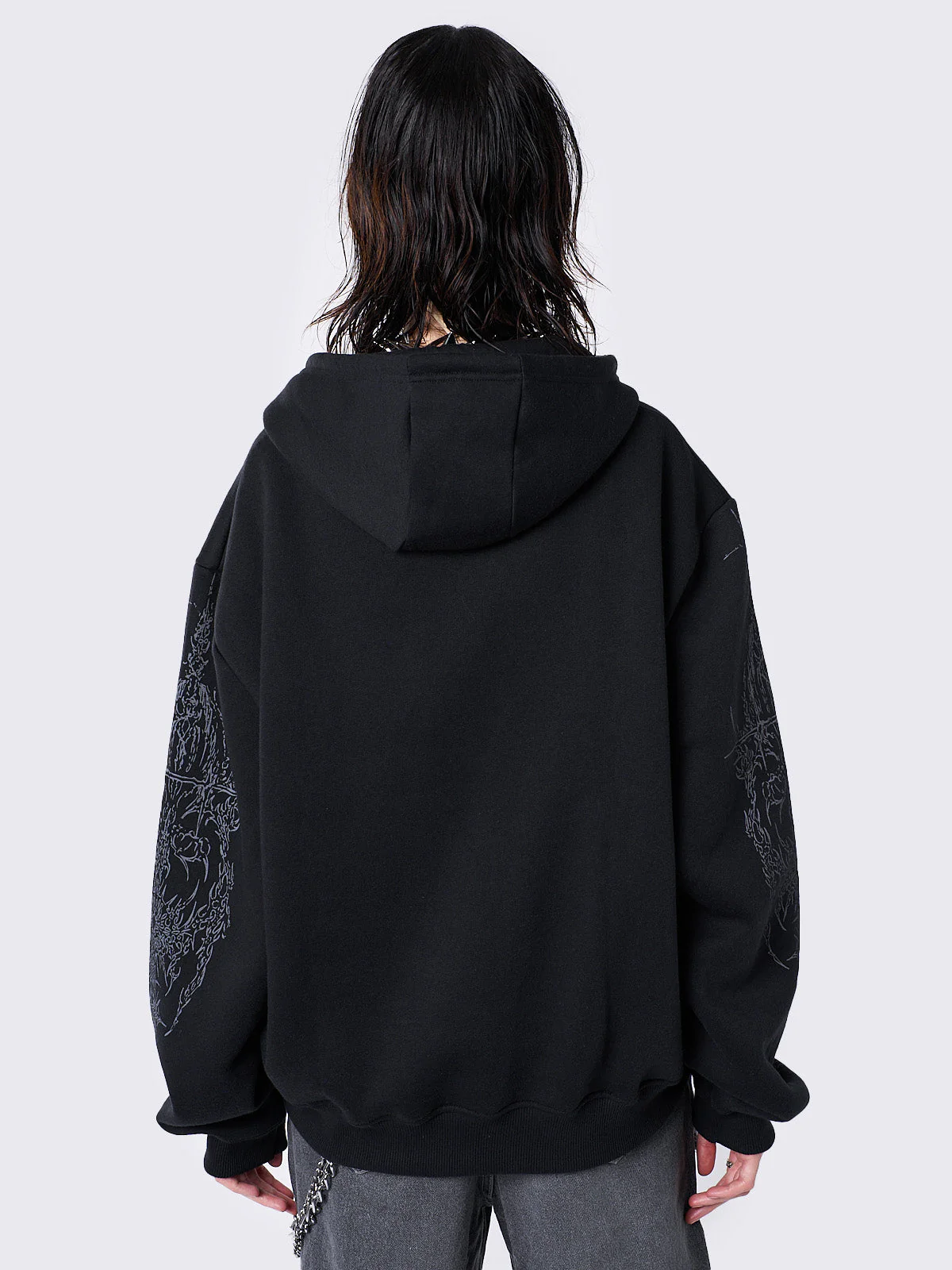 Minga Enigmatic Black Zip Up Hoodie