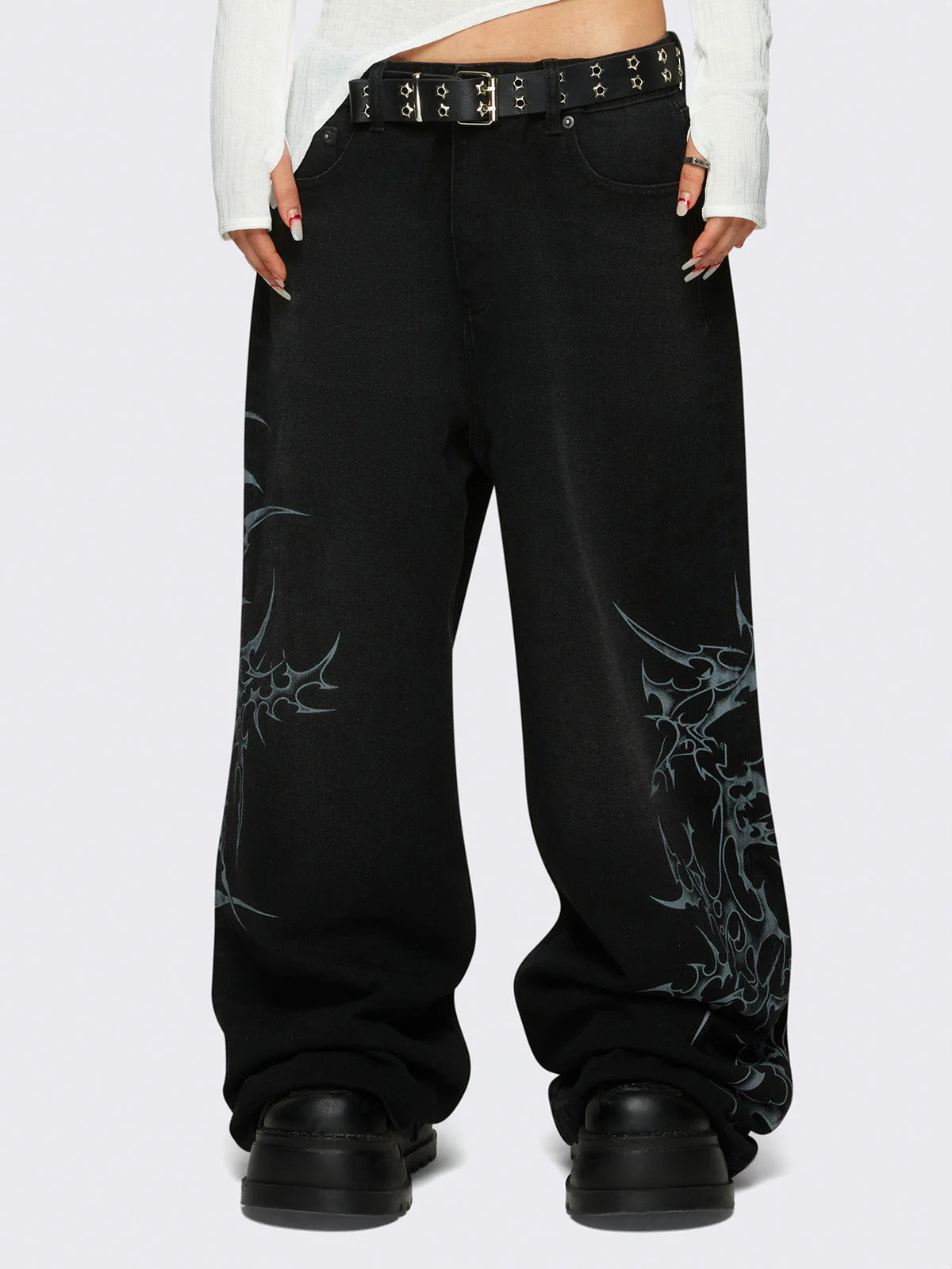 Minga Blaze Graphic Baggy Jeans