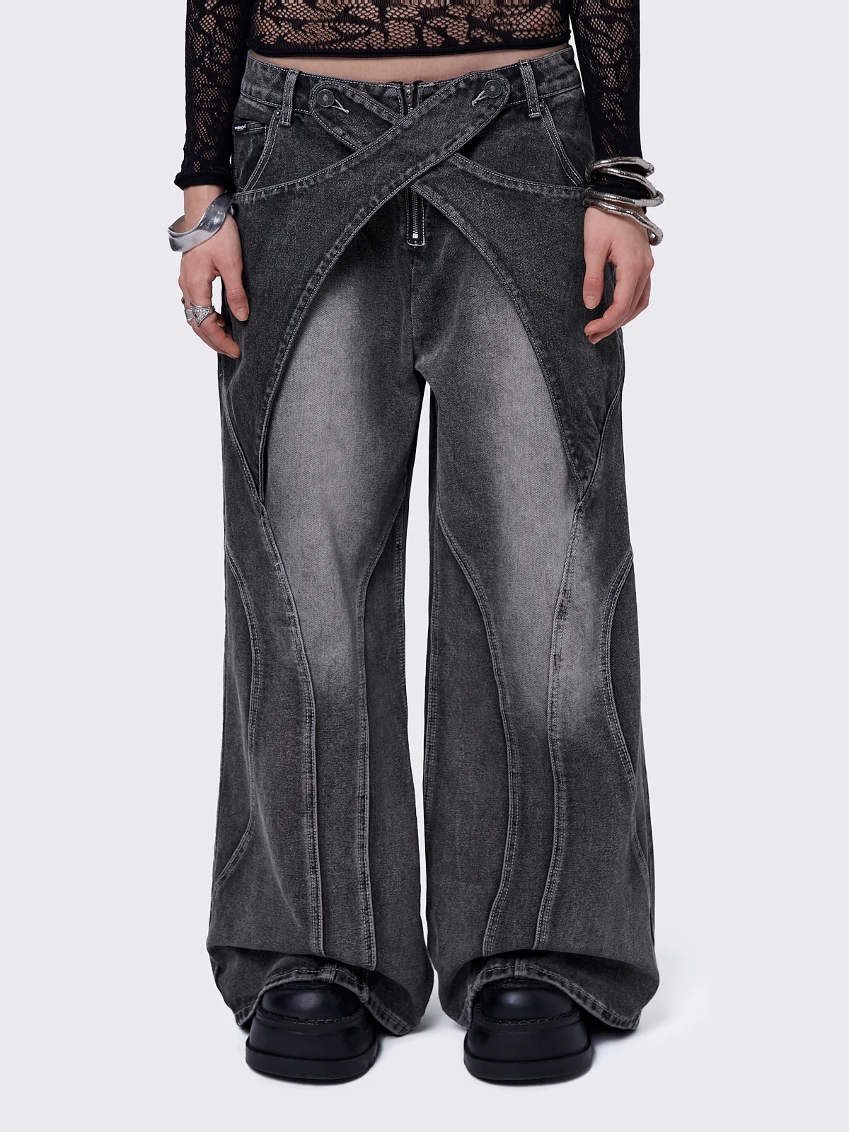 Minga Kim Black Baggy Jeans
